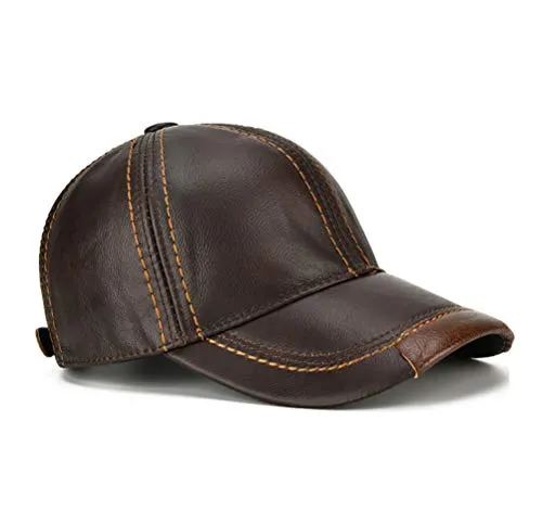 Gudessly Genuine Leather Mens Baseball Cap