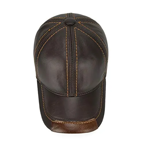 Gudessly Genuine Leather Mens Baseball Cap