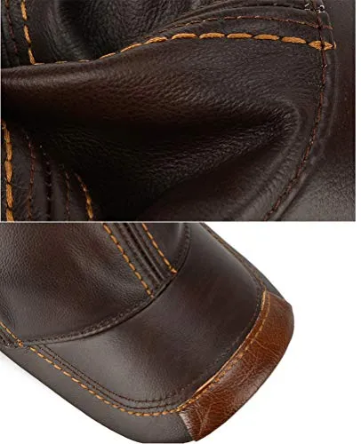 Gudessly Genuine Leather Mens Baseball Cap