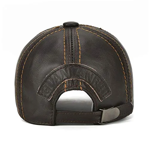 Gudessly Genuine Leather Mens Baseball Cap