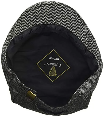 Guinness Official Grey Tweed Flat Cap- Medium