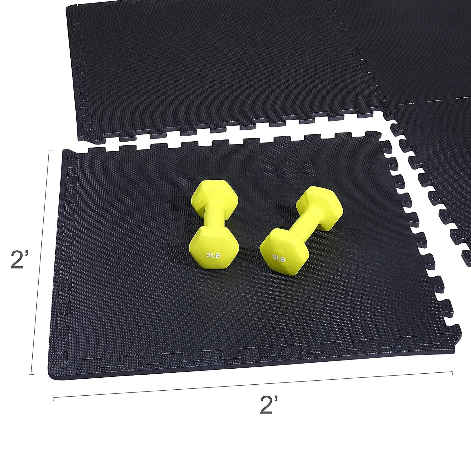 Gym Floor Mat 24 SQ Ft EVA Foam Interlocking Exercise Fitness Puzzle Flooring