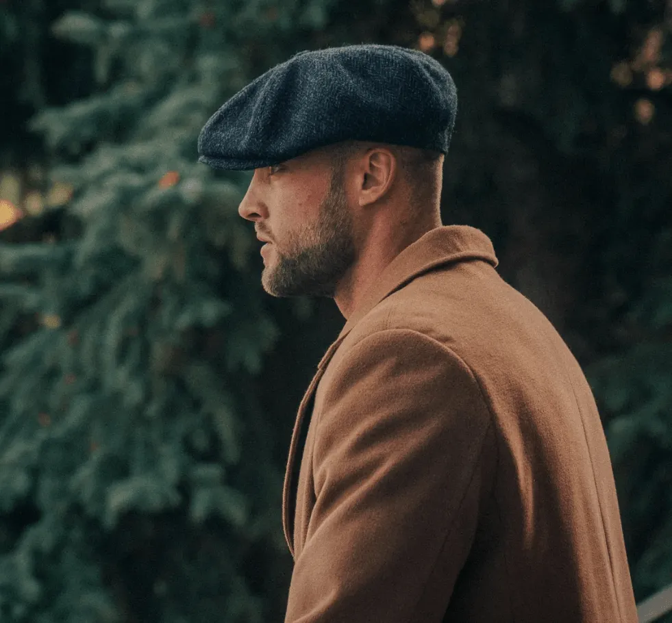 Hampton Baker Boy Hat Black Herringbone