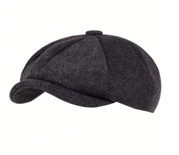 Hampton Baker Boy Hat Black Woolen