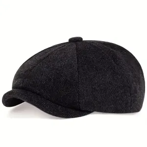 Hampton Baker Boy Hat Black Woolen