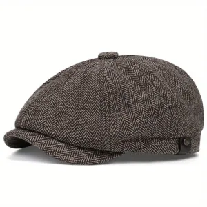 Hampton Baker Boy Hat Oak Herringbone