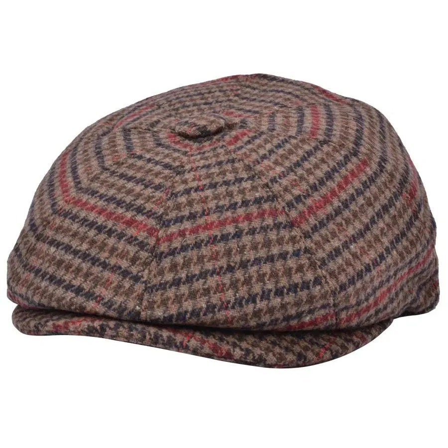 Hampton Baker Boy Hat | Tweed Houndstooth Plaid