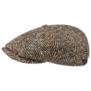 Hatteras Herringbone Color Newsboy Cap by Stetson