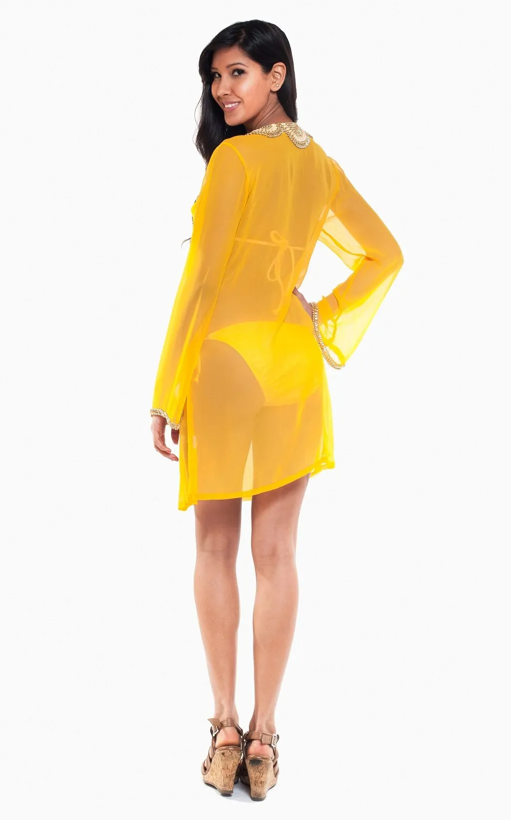 High Noon Silk Kaftan Tunic