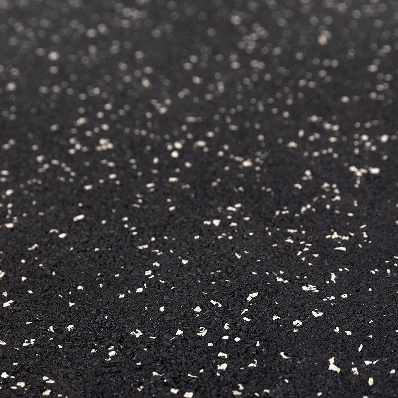 Hit Fitness Rubber Tile Black | 1m x 1m x 15mm | White Fleck