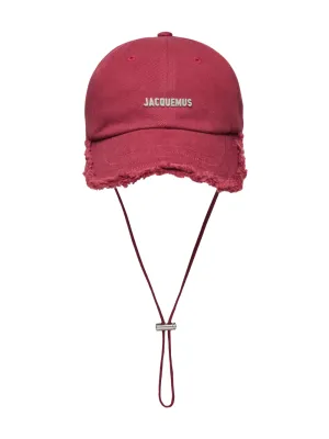 Jacquemus La Casquette Artichaut in Dark Red 480