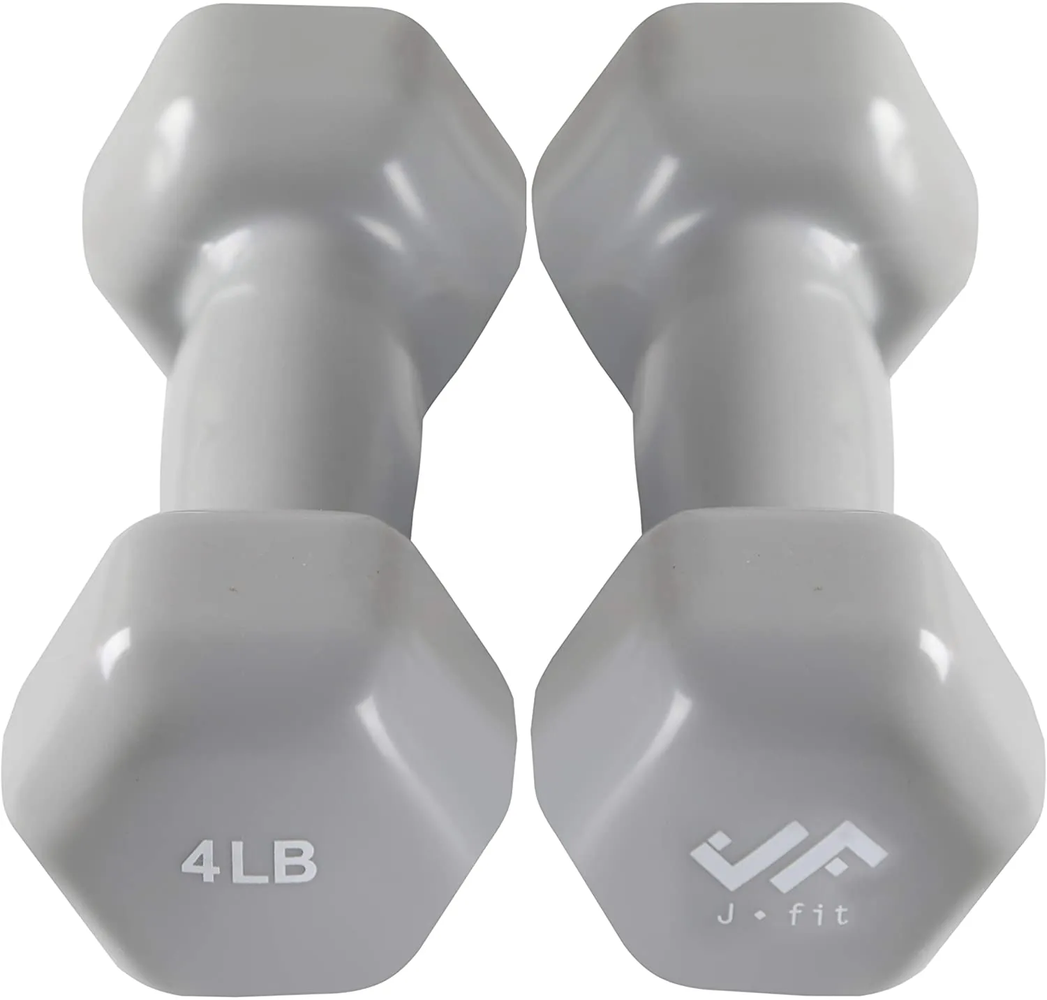 JFIT Dumbbell Hand Weight Pairs and Sets – 10 Vinyl Dumbbell Pairs Options or 7 Neoprene Dumbbell Rack Set Options – Premium Non-Slip, Color Coded Hex Shaped Hand Weights