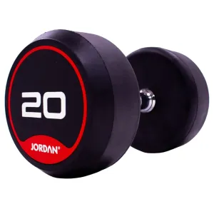 Jordan Fitness Classic Rubber Dumbbells | 20kg Pair