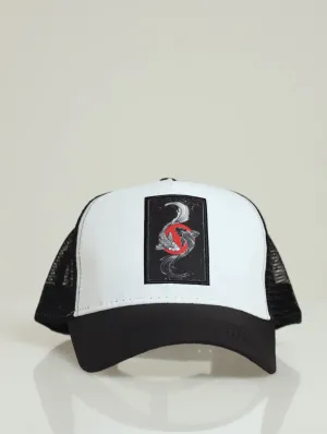 Koi Fish Trucker Cap - Black/White