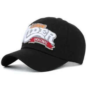 Letters Embroidery Sunproof Baseball Hat - Black