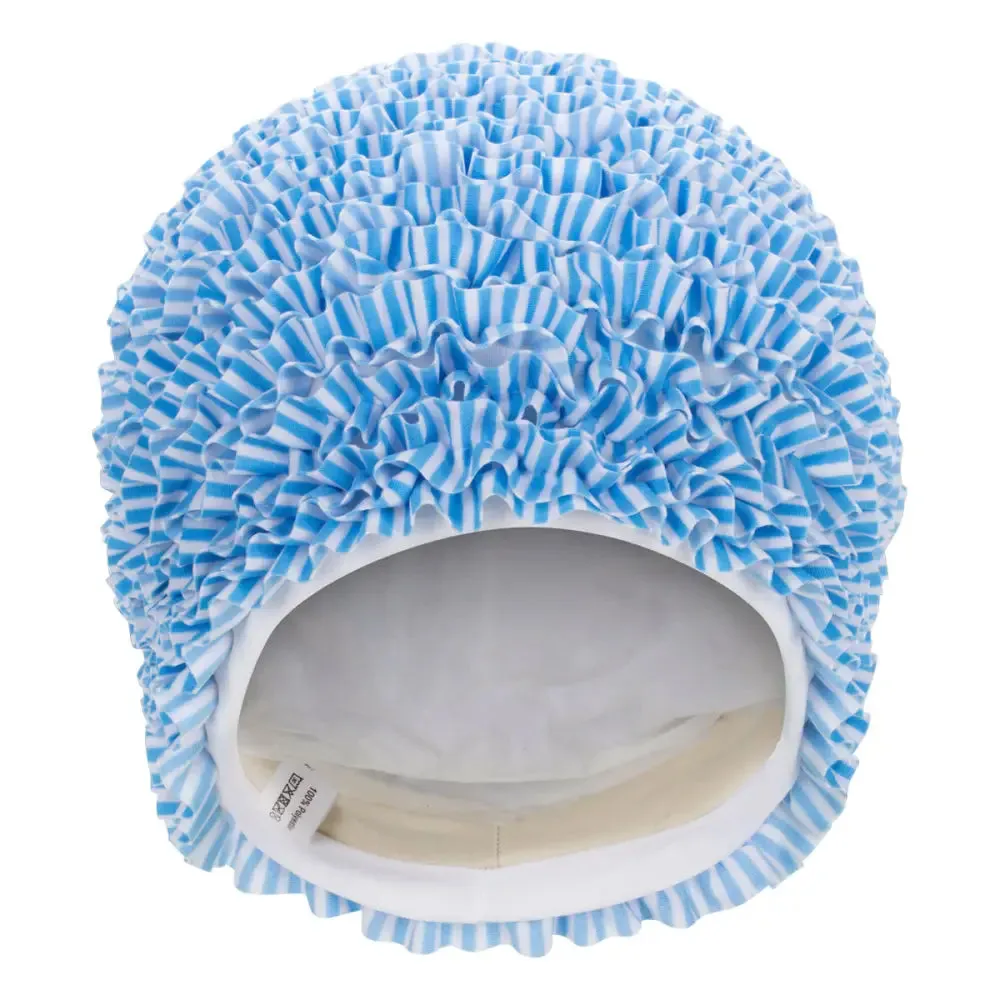 Light Blue Frilly Swimming Hat Swim Turban by Fashy