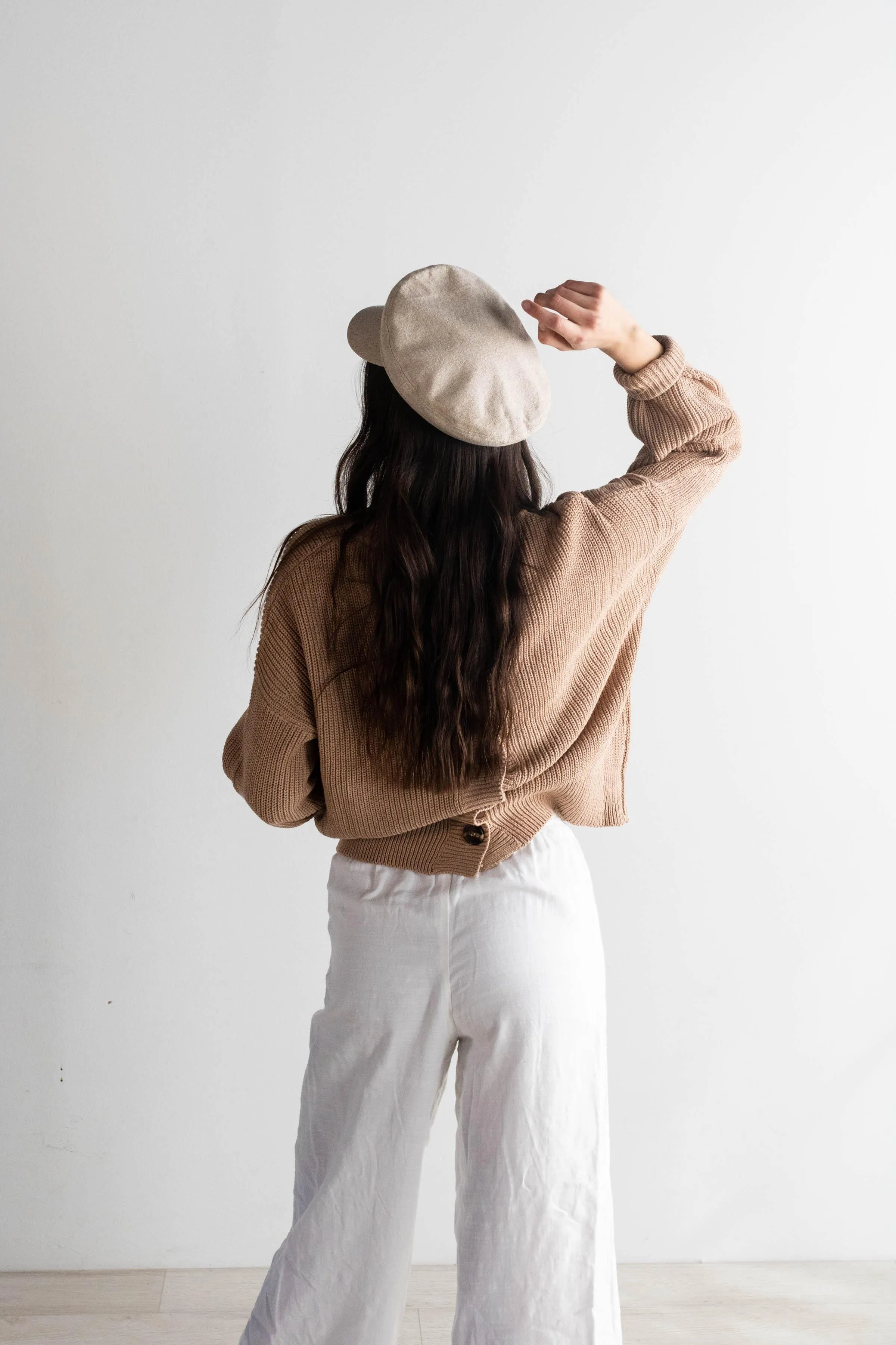 Linen Newsboy Cap