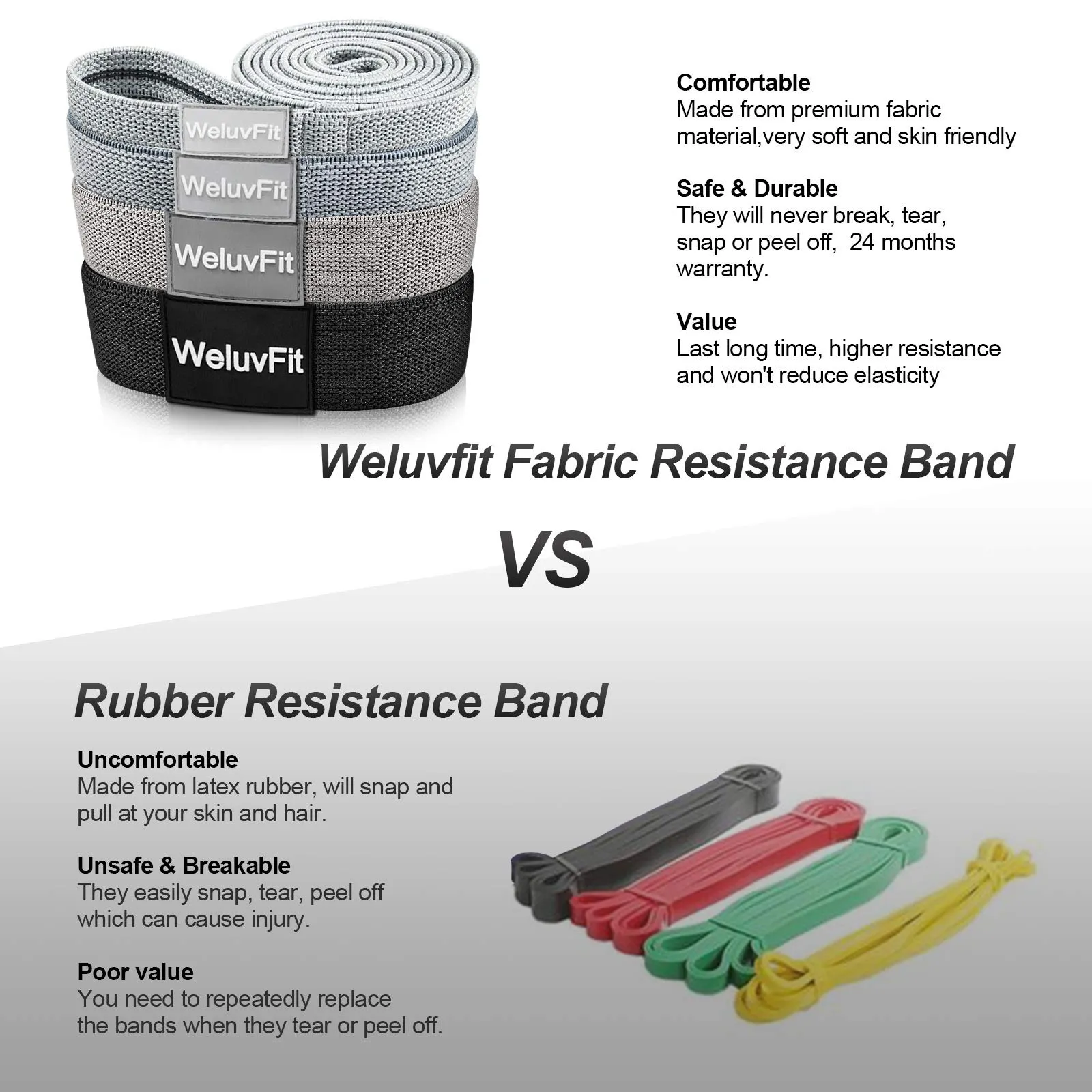 Long Workout  Resistance Bandsfor Women and Men