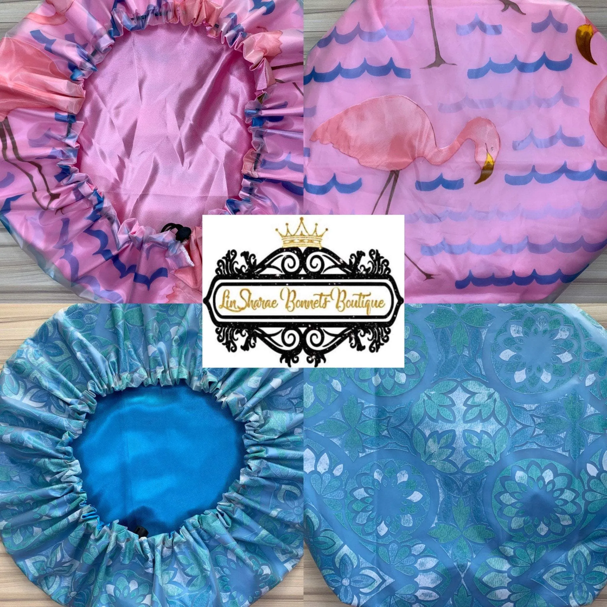 Luxury Large Satin Lined Shower Caps | Adjustable Shower Cap | Water Proof Shower Cap | Satin Shower Cap | Shower Cap | Large Shower Cap