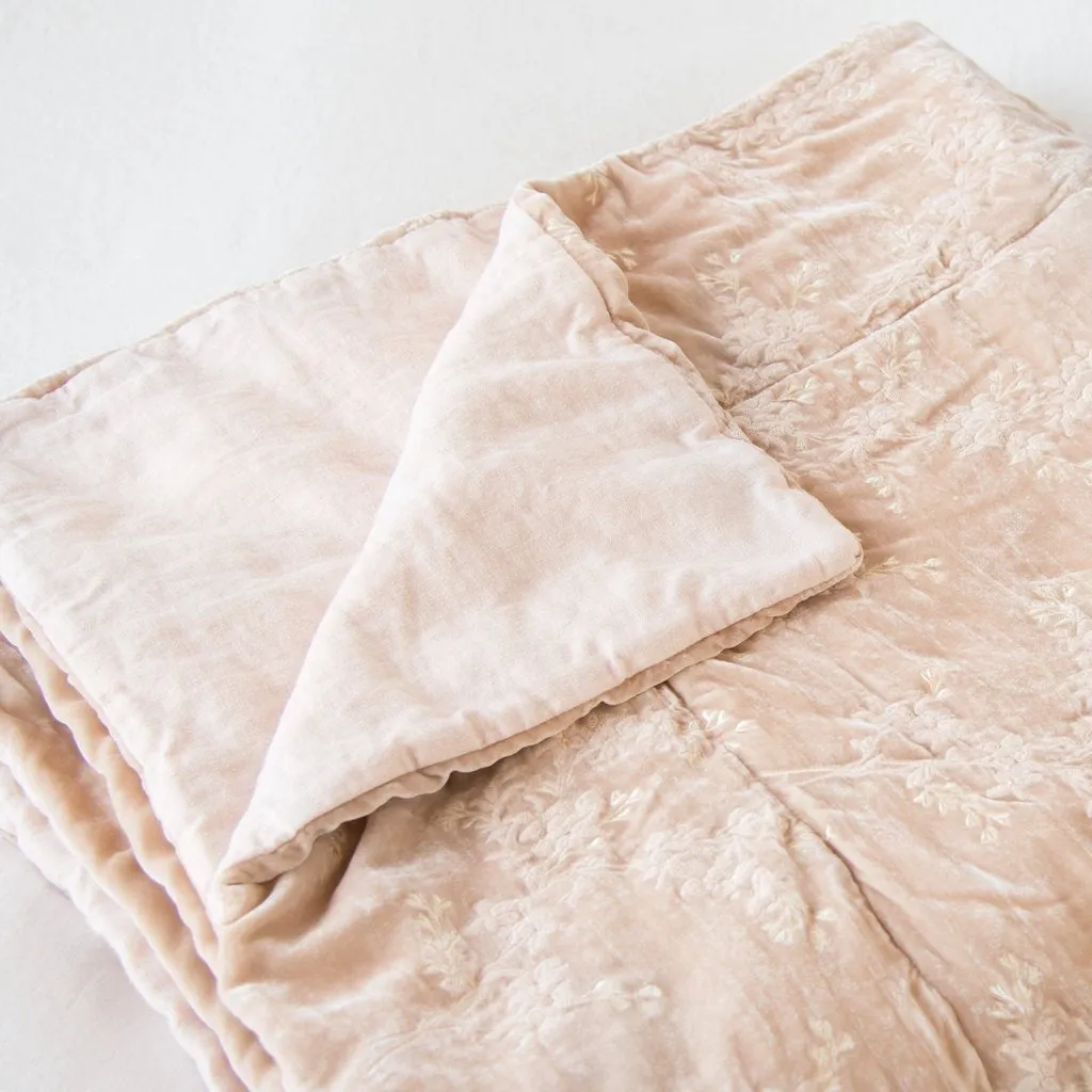 Lynette Bed End Blanket - Pearl
