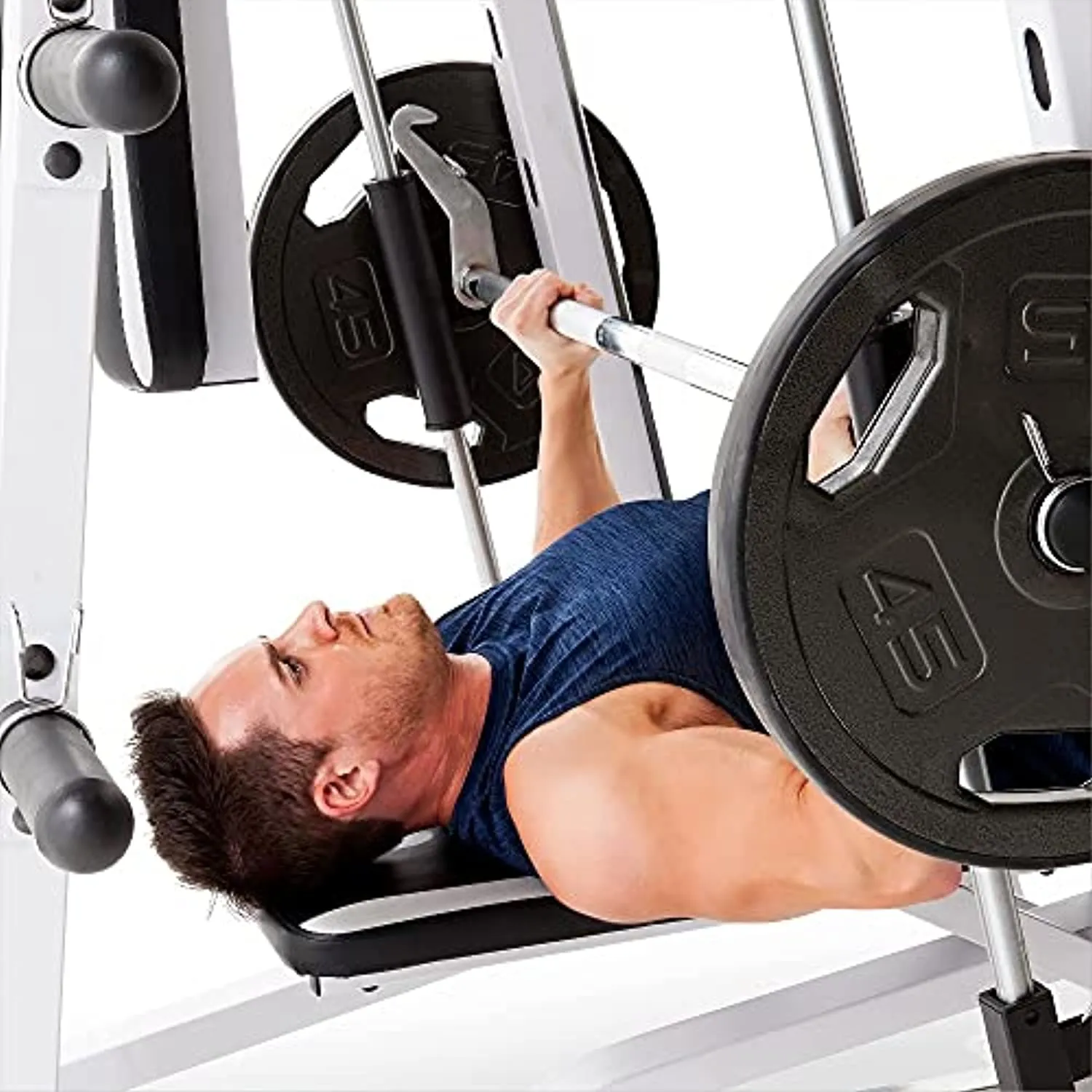 Marcy Smith Cage Workout Machine Total Body Training Home Gym System with Linear Bearing