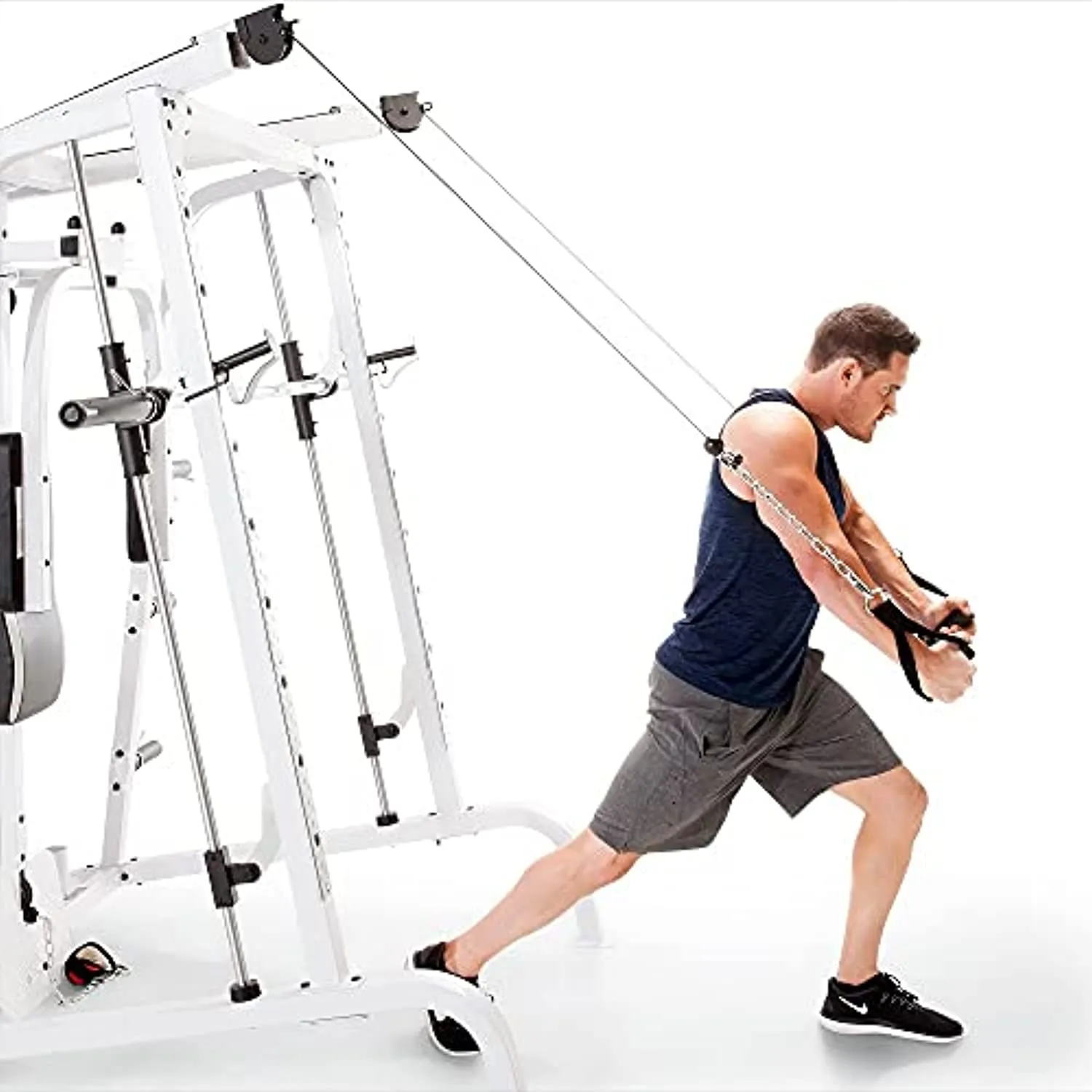 Marcy Smith Cage Workout Machine Total Body Training Home Gym System with Linear Bearing