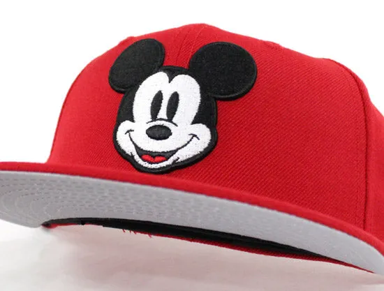 Mickey Mouse New Era 59Fifty Fitted Hat (Red Gray Under Brim)