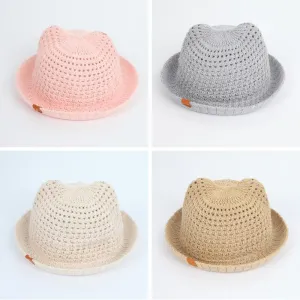 Modern Handmade Baby Hats For Children Bucket Cap Kids Toddler Sun Hat Hollow Mesh Caps Casual Beach Caps For Kids