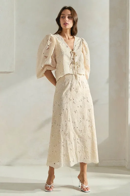 Monaco Eyelet Skirt