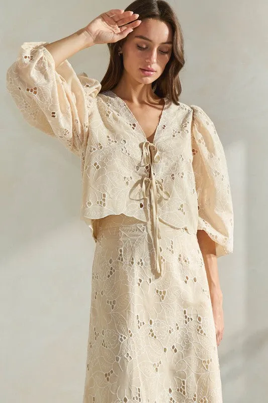 Monaco Eyelet Skirt
