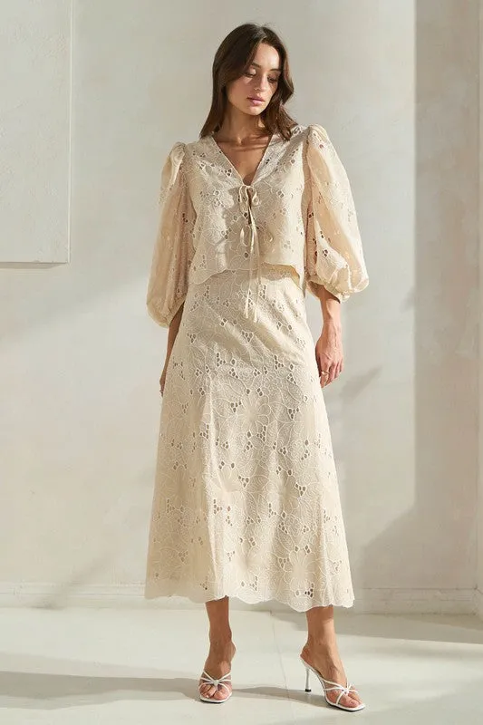 Monaco Eyelet Skirt