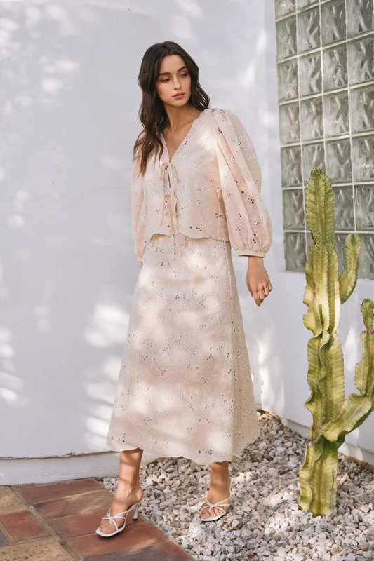 Monaco Eyelet Skirt
