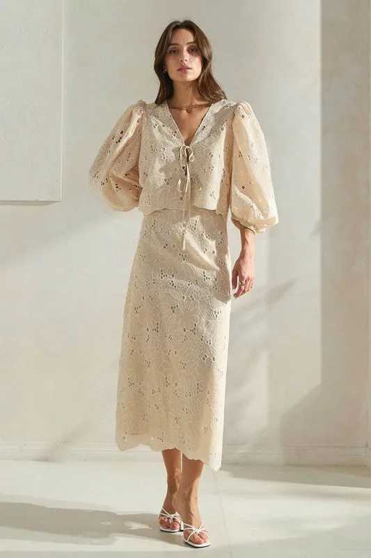 Monaco Eyelet Skirt
