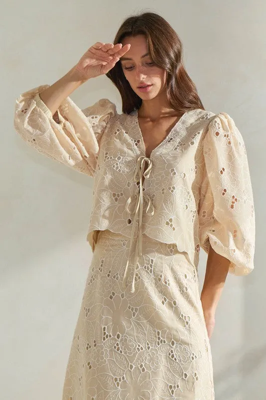 Monaco Eyelet Skirt
