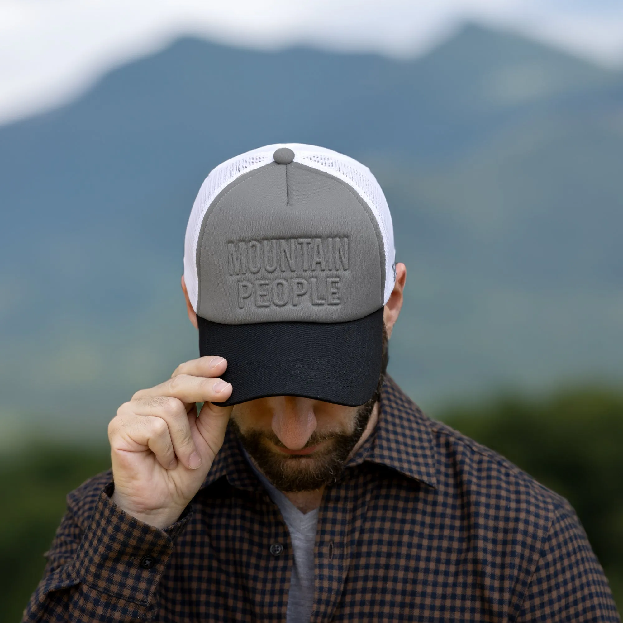 Mountain People Adjustable Charcoal Neoprene Mesh Hat