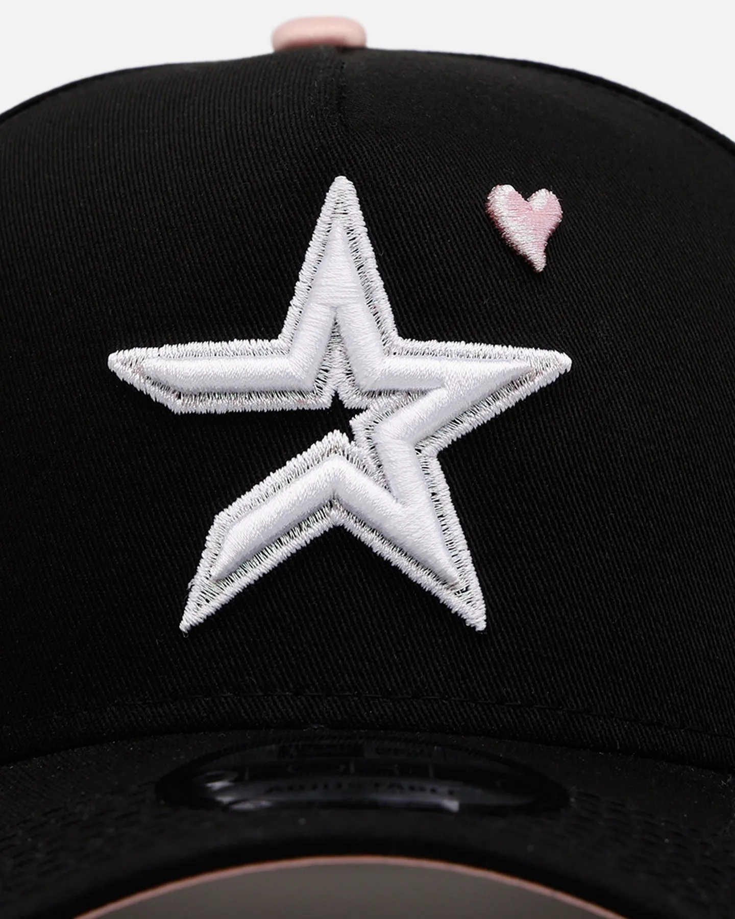 New Era Houston Astros 'Pink Satin Hearts 2.0' 9FORTY A-Frame Snapback Black/Pink