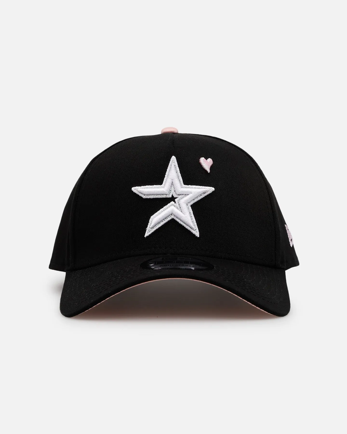 New Era Houston Astros 'Pink Satin Hearts 2.0' 9FORTY A-Frame Snapback Black/Pink