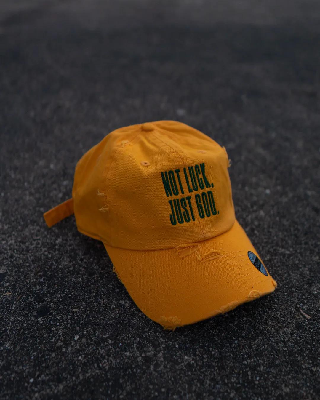 Not Luck, Just God. Hat (Distressed)