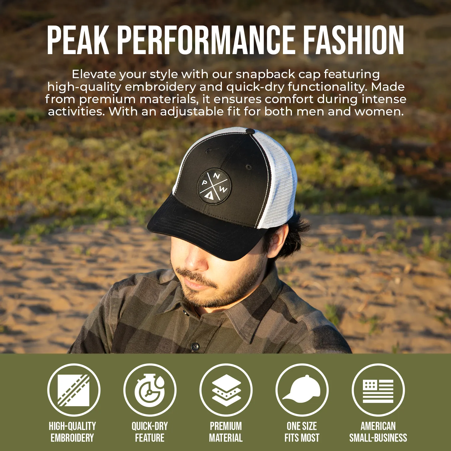 Pacific Northwest PNW Trucker Baseball Snapback Hat Black - International Tie