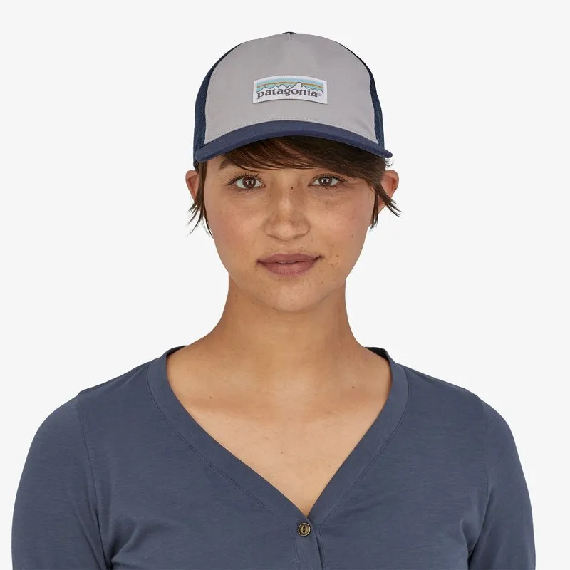 Patagonia - Women's Pastel P-6 Label Layback Trucker Hat - Salt Grey w/ New Navy