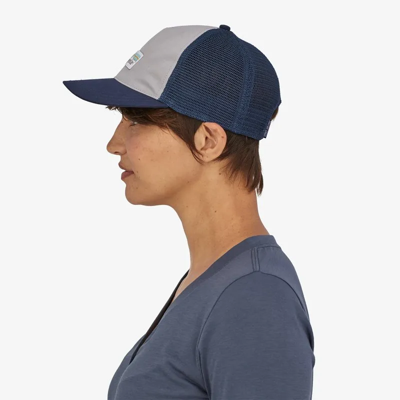 Patagonia - Women's Pastel P-6 Label Layback Trucker Hat - Salt Grey w/ New Navy