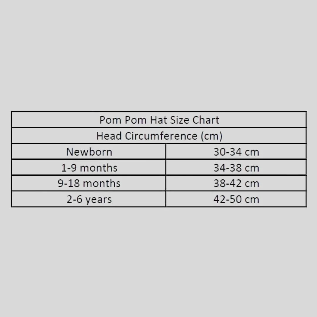 Personalised Two Pom Baby Hat - Grey Double Fur Pom