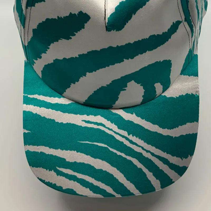 Pure Silk Green Stripes Cap
