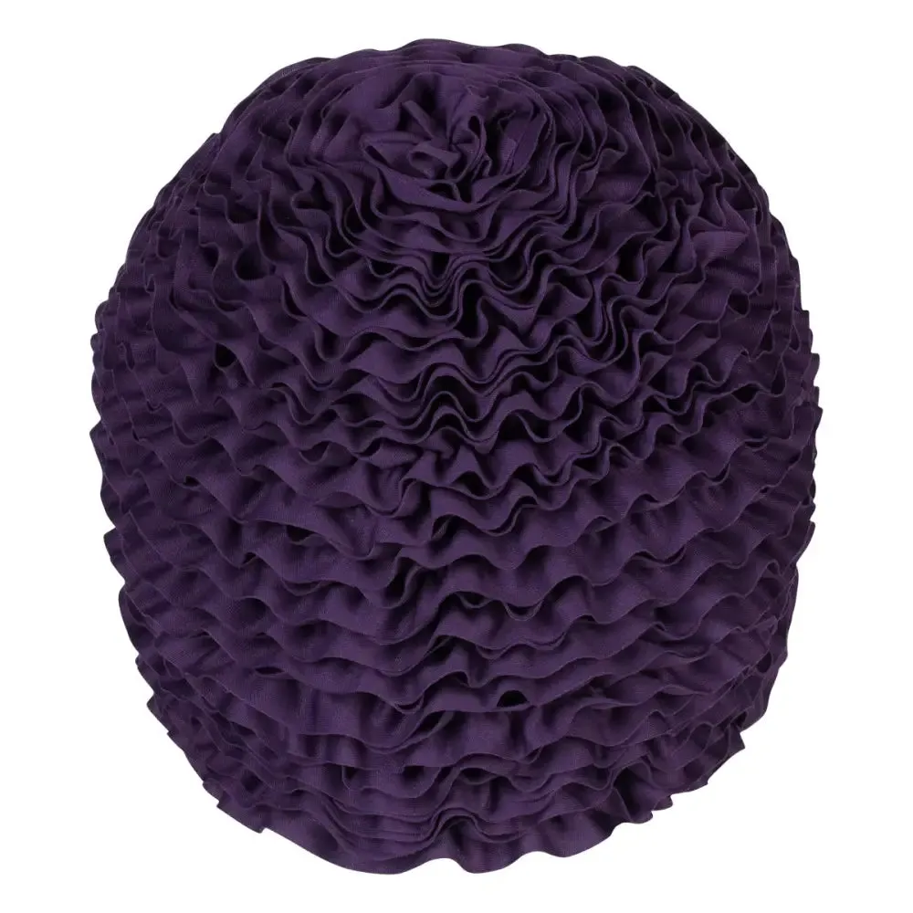 Purple Frilly Swimming Hat Swim Turban by Fashy