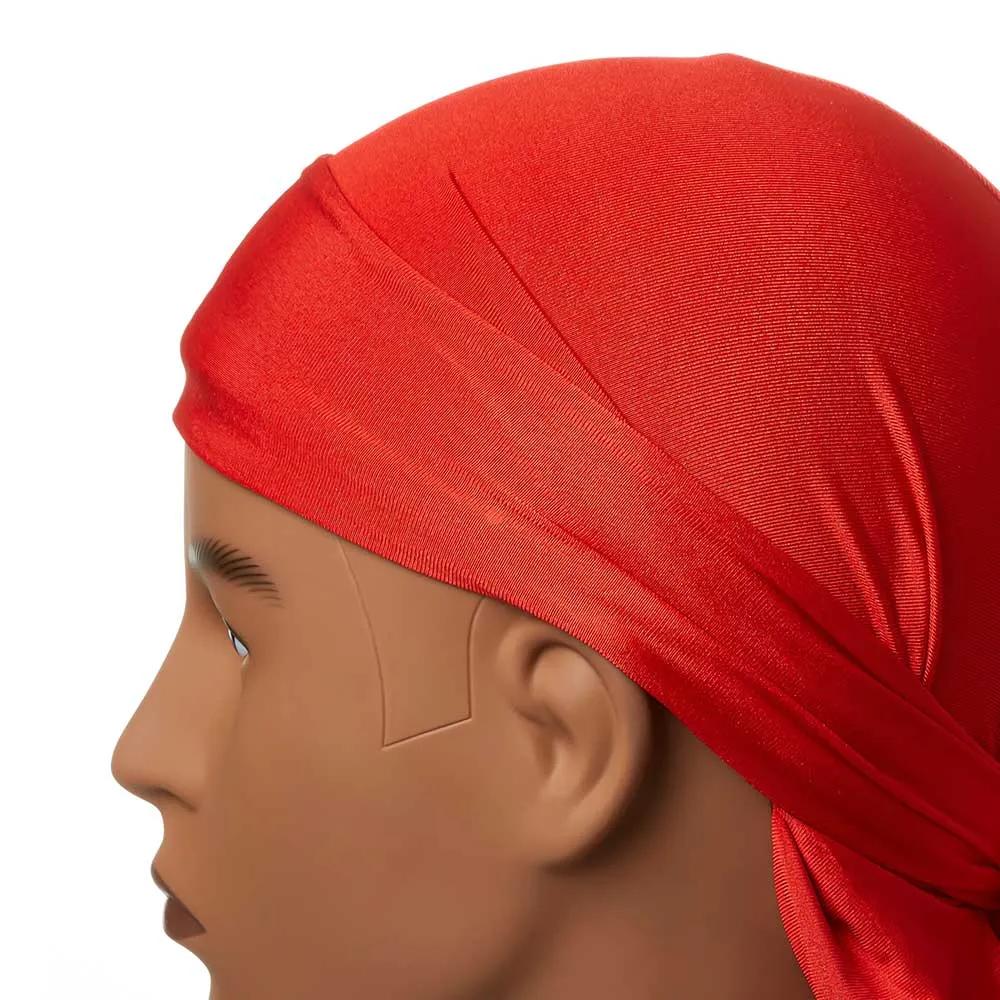 Red by Kiss Bow Wow X Power Wave Spandex Durag – Soft & Stretchy Fit for 360 Waves & Daily Wear