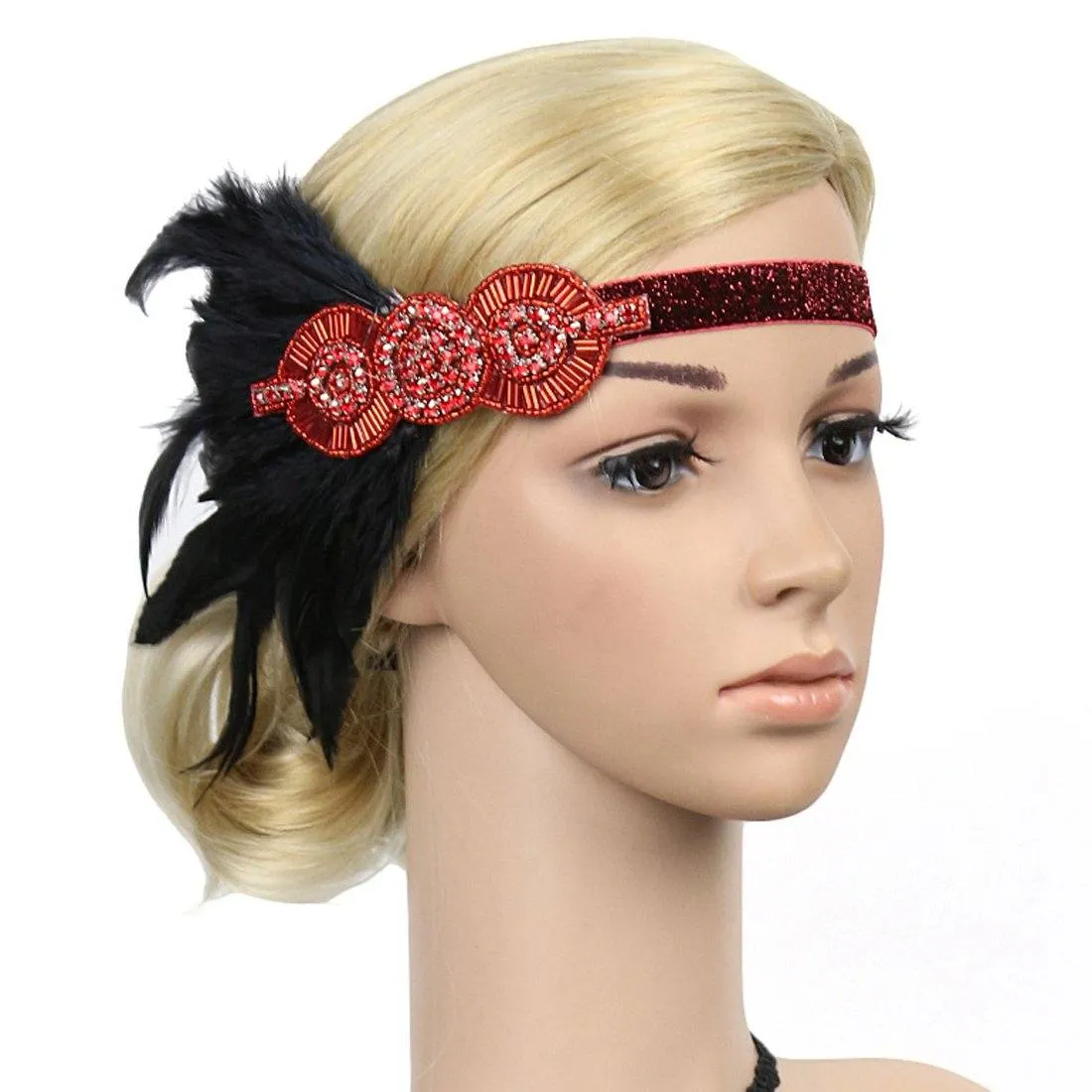 Red Flapper Costume Accessories Kit Set of 5