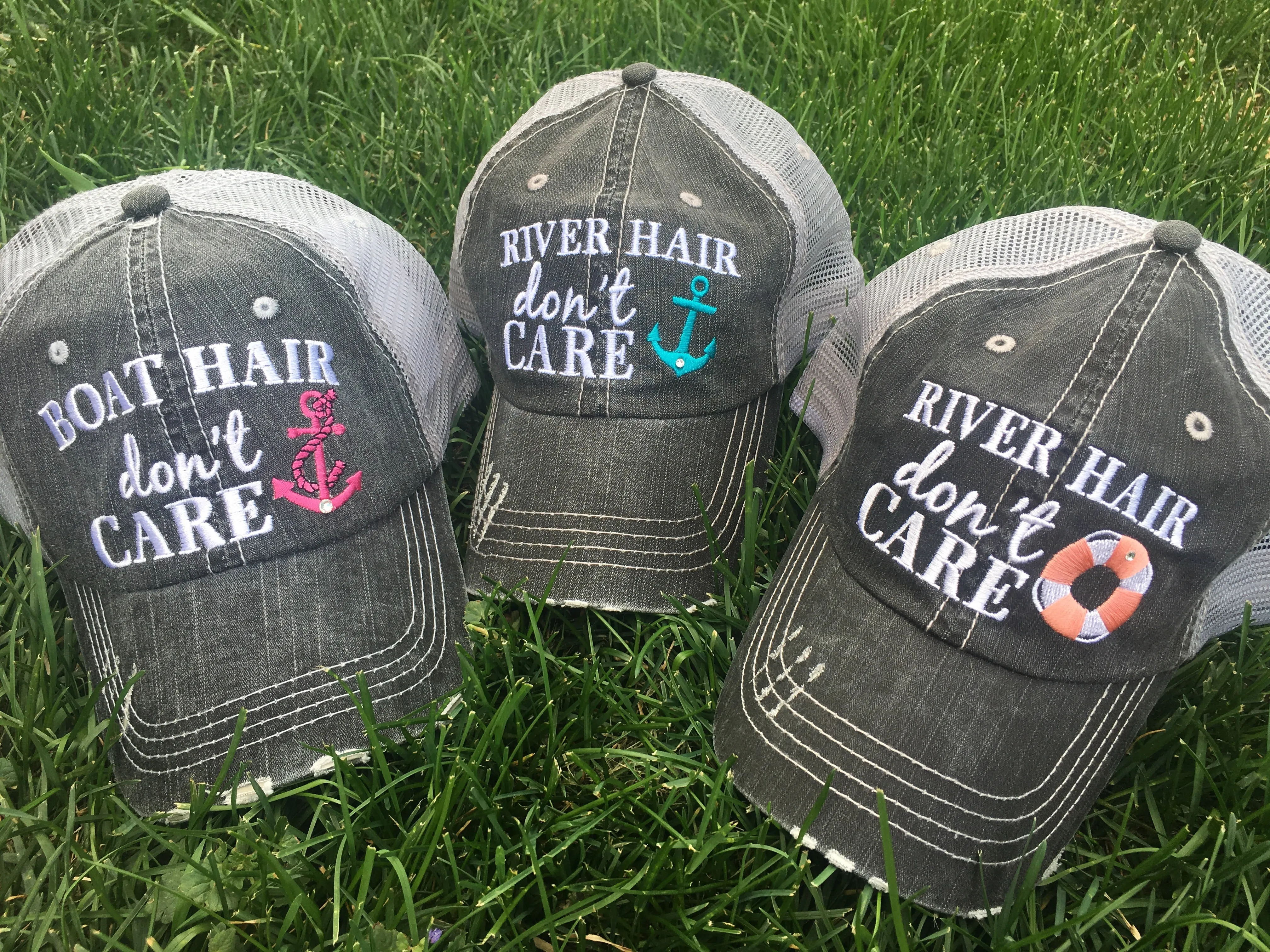 River hats RIVER hair dont care Embroidered trucker caps