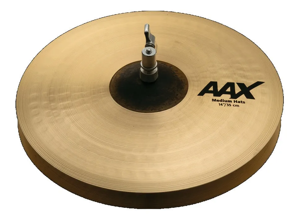 SABIAN 2402XC/2B 14" AAX Medium Bottom Hi Hat Cymbal Only Brilliant Finish Made In Canada