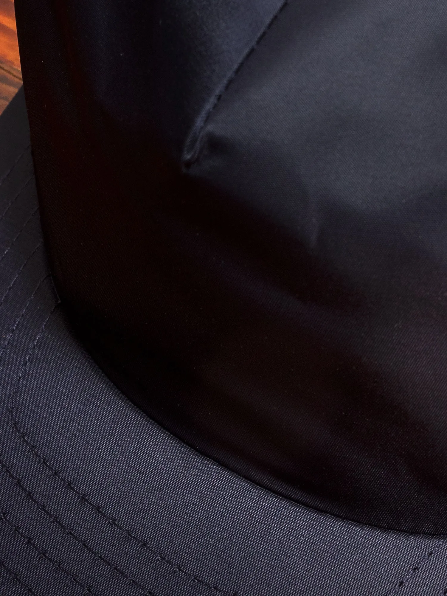 Satin 6-Panel Hat in Navy