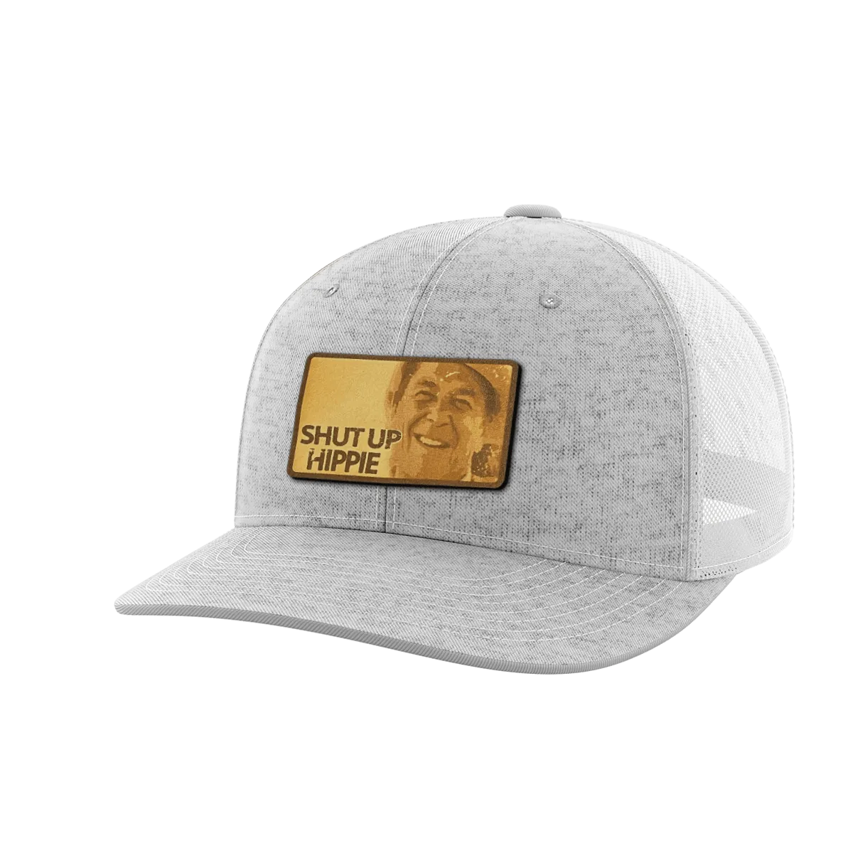 Shut Up Hippie Leather Patch Hat